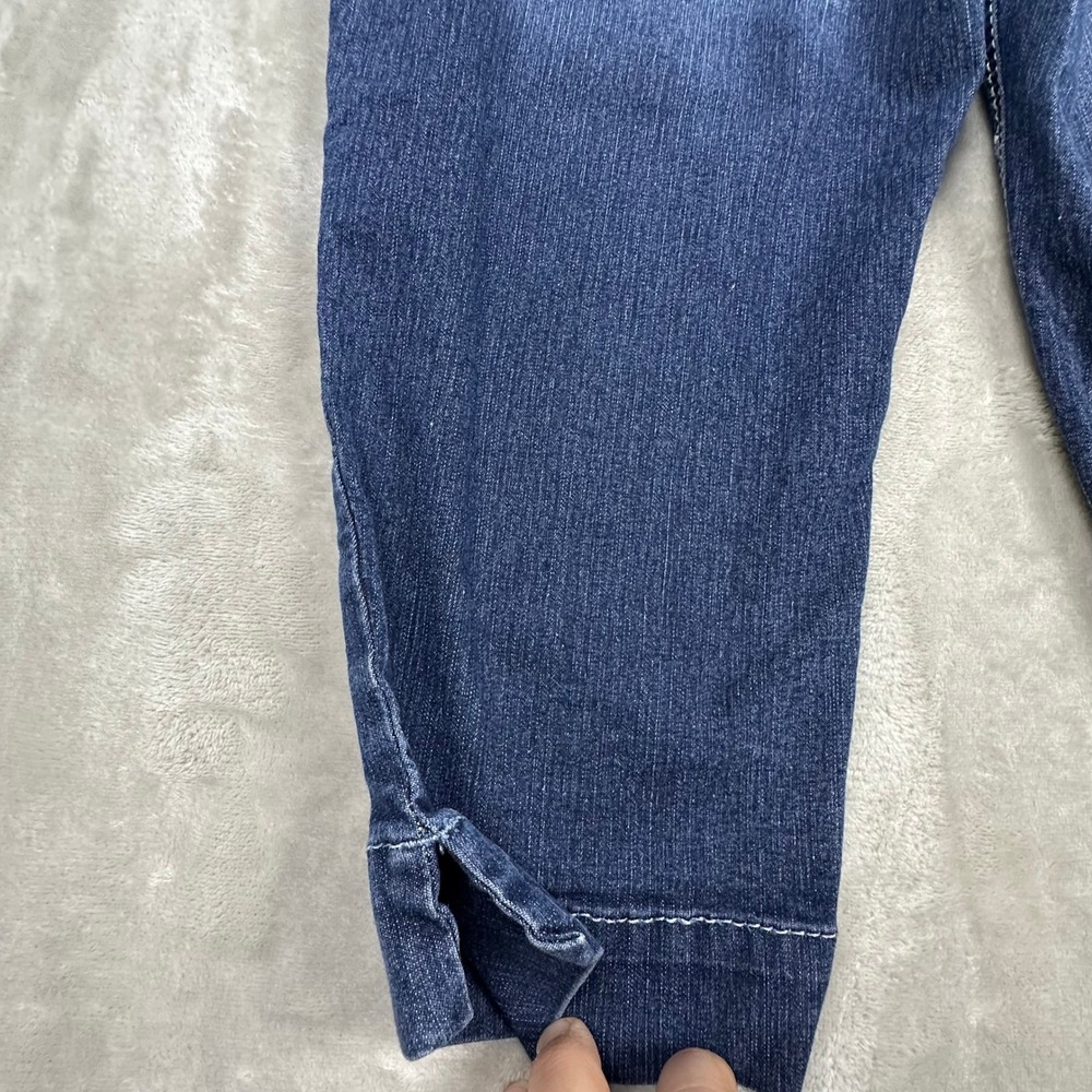 Bongo Womens Dark Wash Capri Jeans Cropped  super low rise Y2K 90s style Size 9 - Picture 6 of 12